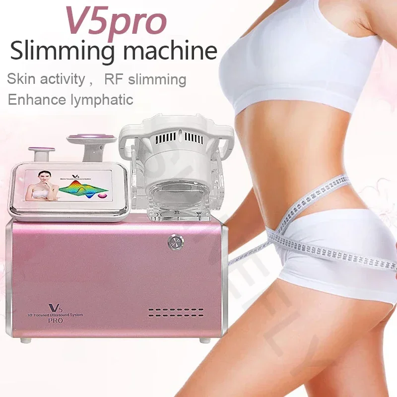 Portable Vacuum Roller Cavitation Ultrasonic Cellulite Slimming V5 Pro Fat Removal Sculpting Beauty Machine