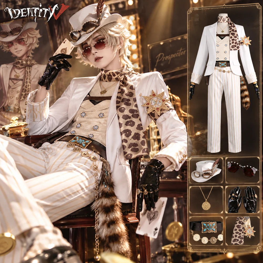 Identity V Prospector Norton Campbell Gambler in The Spotlight Cosplay Costume Suit Uniform Anime Game Halloween Carnival Outfit