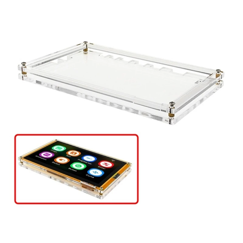 7inch Acrylic Case for ESP32 Development Board Easy Assembly Dustproof for ESP32 7in Screen Board Cover 896C