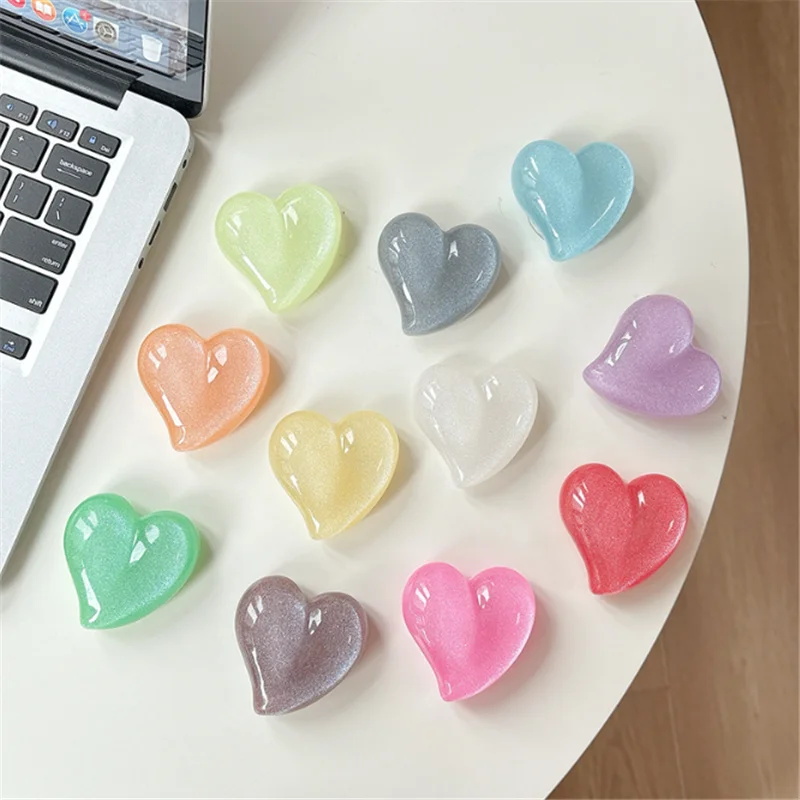

Держатель для телефона Heart Love Crystal: раскладная подставка, складной кольцевой держатель-грипток, аксессуары для крепления на палец, цвета INS Jelly