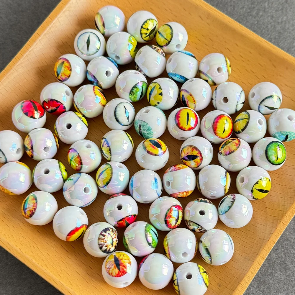 

Cordial Design 16*16MM 100Pcs Aurora Effect/DIY Print Beads/Hand Made/Jewelry Findings & Components/Round Shape/Acrylic #19010