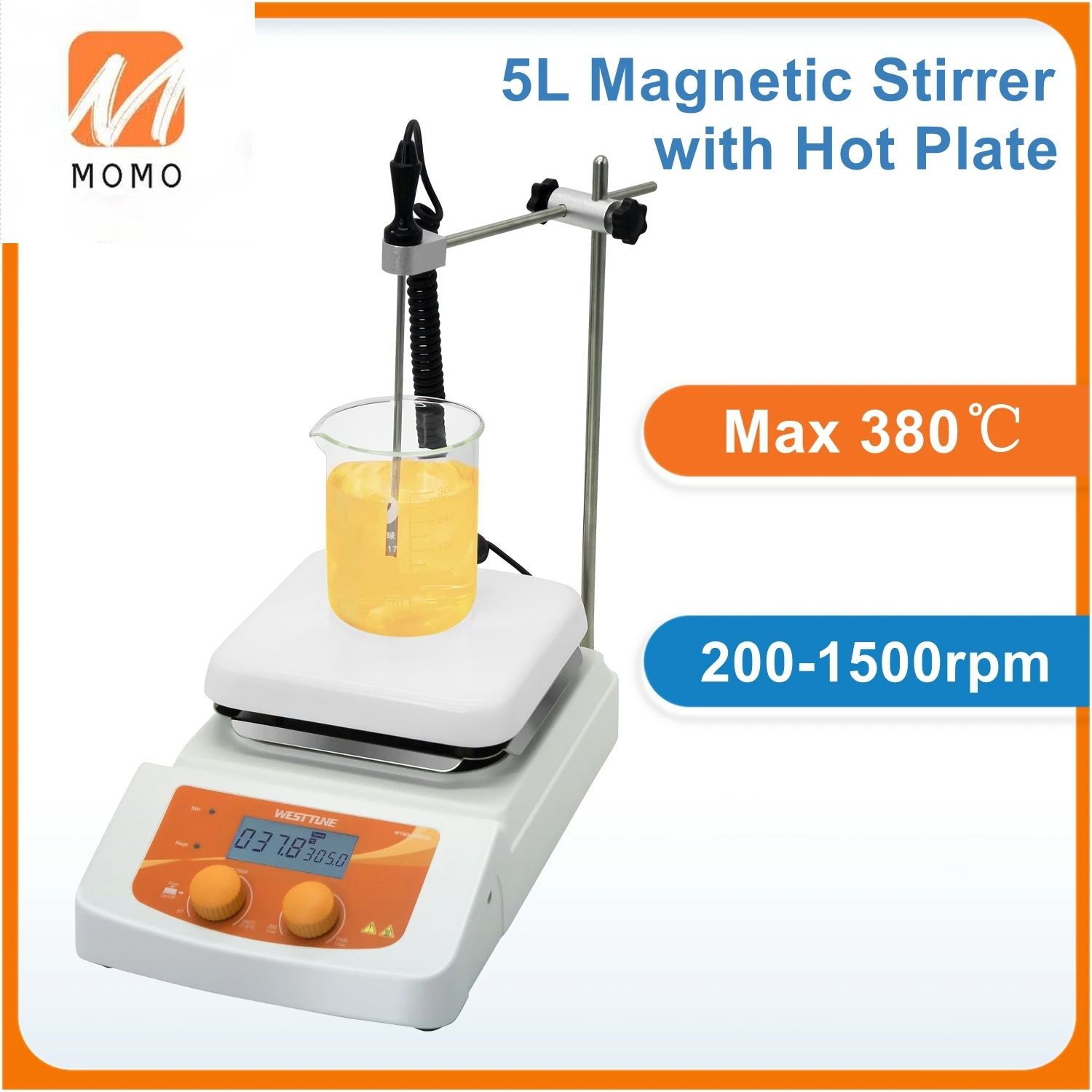 380C Adjustable Speed Lab Digital High Temperature Hot Plate Magnetic Stirrer