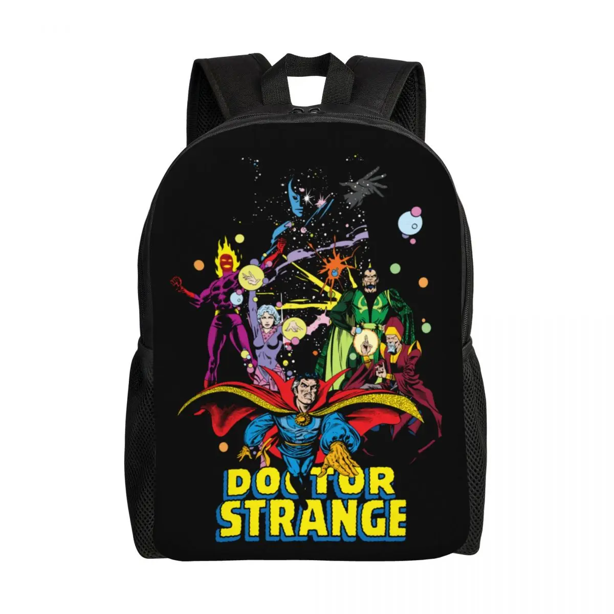 Custom Doctor Strange Group Backpack for Men Women School College Students Bookbag Fits 15 Inch Laptop Bags