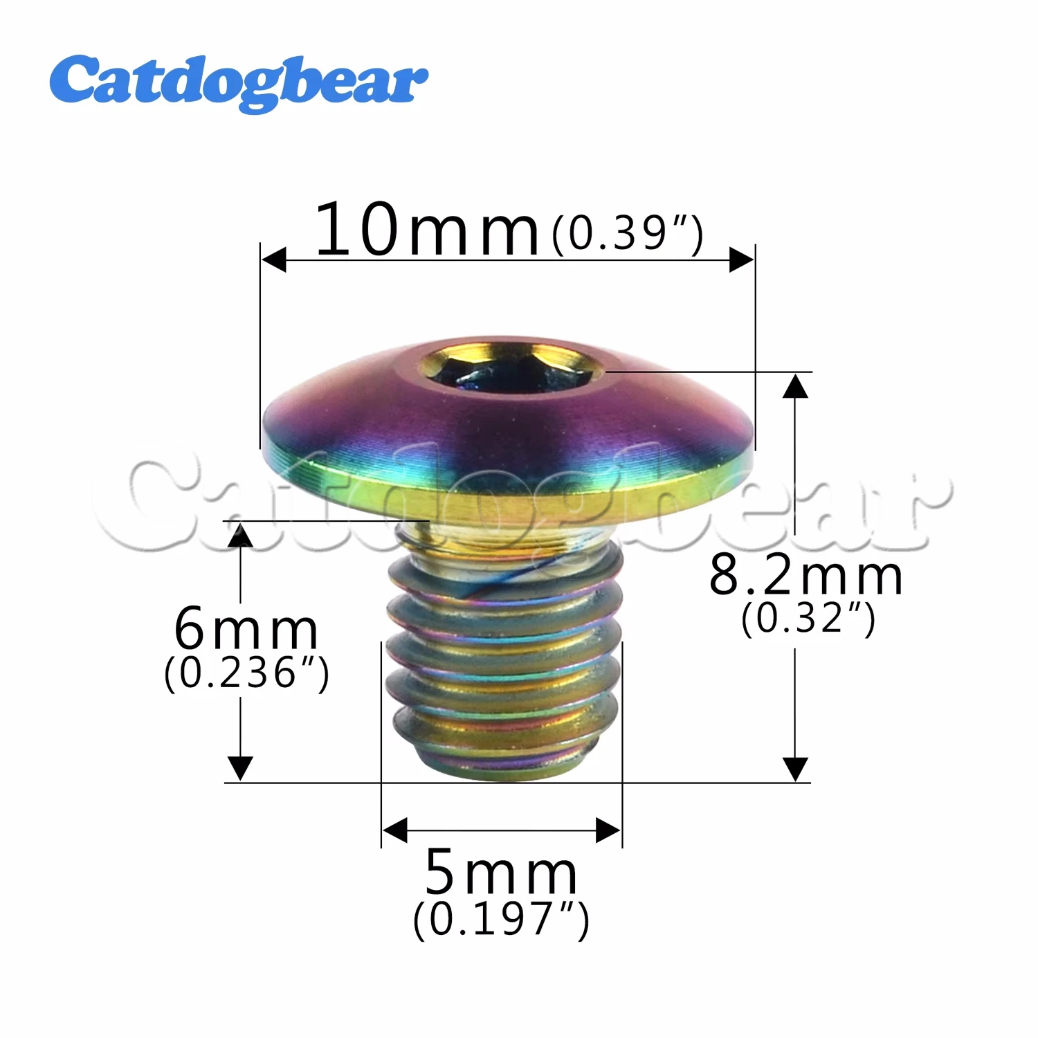 Catdogbear M5 4PCS  Cylinder Head Bolts XT Bicycle Hydraulic Brake Bolts for Shimano Bicycle Brake Lever Disc Fixing Screws