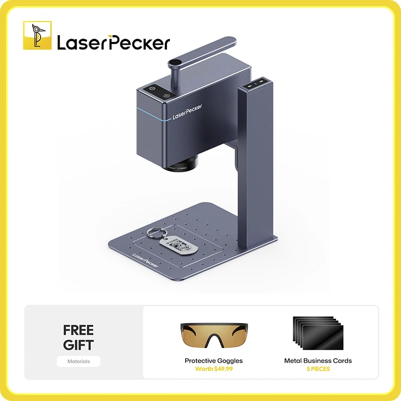 

Laserpecker LP3 Mini Handheld Portable Laser Engraver IR Technology for Metal Plastic Customization DIY Tool