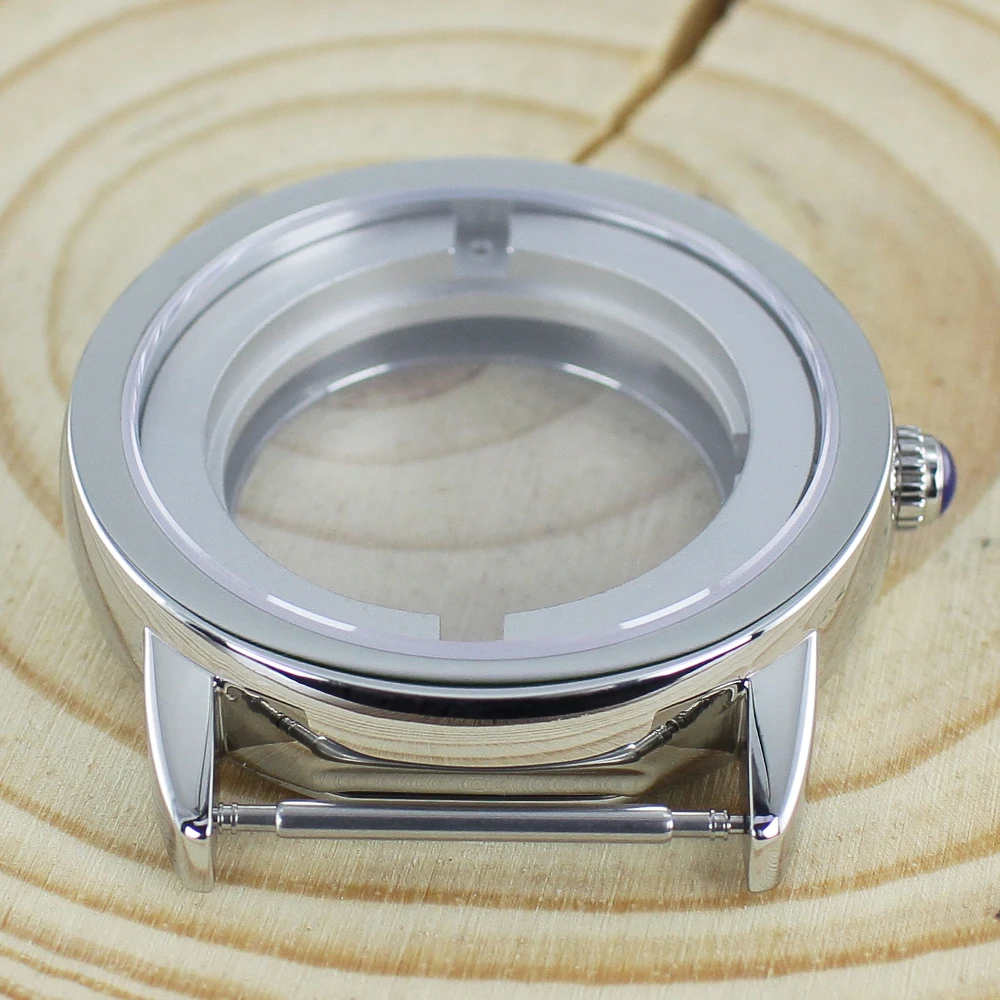 42 مللي متر حافظة ساعة من الفولاذ المقاوم للصدأ الياقوت كريستال الساعات اكسسوارات ل Eta 2824 PT5000 32.50-34.00 مللي متر ساعة الطلب إصلاح أجزاء