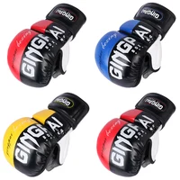 Guantes de boxeo profesionales MMA de medio dedo, guantes de entrenamiento de artes marciales mixtas de lucha libre Sanda engrosados