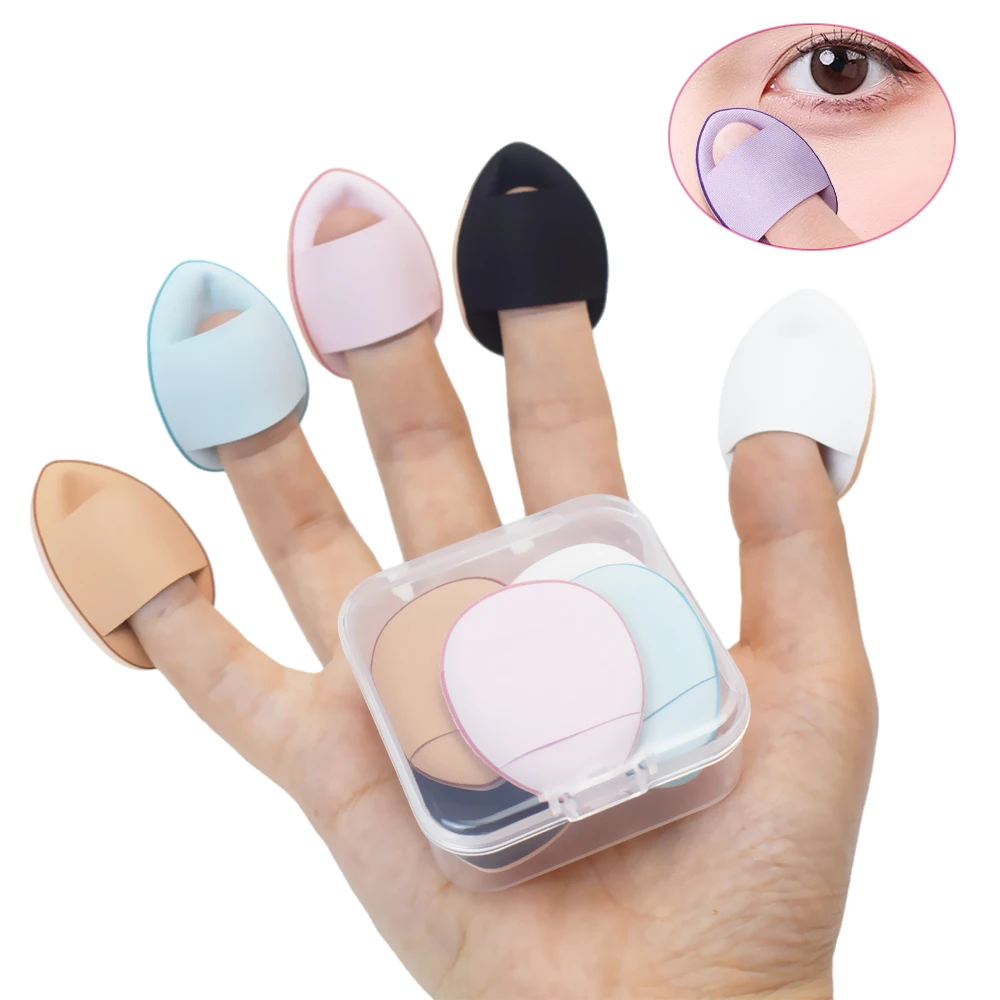 5/10Pcs Mini Finger Puff Foundation Small Air Cushion Powder Sponge Face Concealer BB Cream Cosmetic Applicator Narzędzia do makijażu