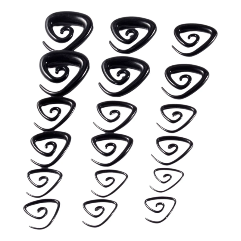 9 Pairs Helical Ear Gauges Acrylic Fashion Earrings Comfortable Studs Earrings Acrylic Texture Present for Men and Women