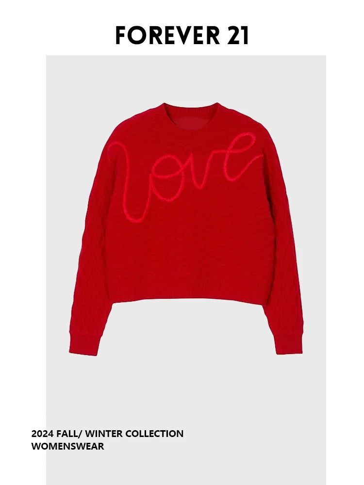 

Женский вязаный свитер Forever 21 Cisas Aosphere с круглым вырезом, свободного кроя, осенне-зимний, новый, для повседневной носки