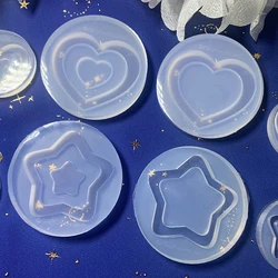 Cute shake mold, heart and star-shaped transparent silicone mold resin molds