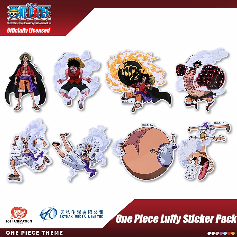 

Набор из 8 официально лицензированных наклеек с Луффи из One Piece – креативные декоративные наклейки для журналов и идеально подходят в качестве подарков.