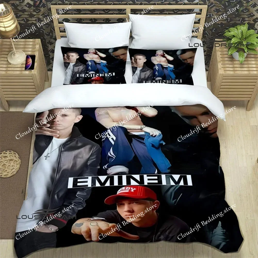 Eminem hip -hop singer print Bedding Sets exquisite bed supplies set duvet cover comforter set bedding set luxury birthday gift0