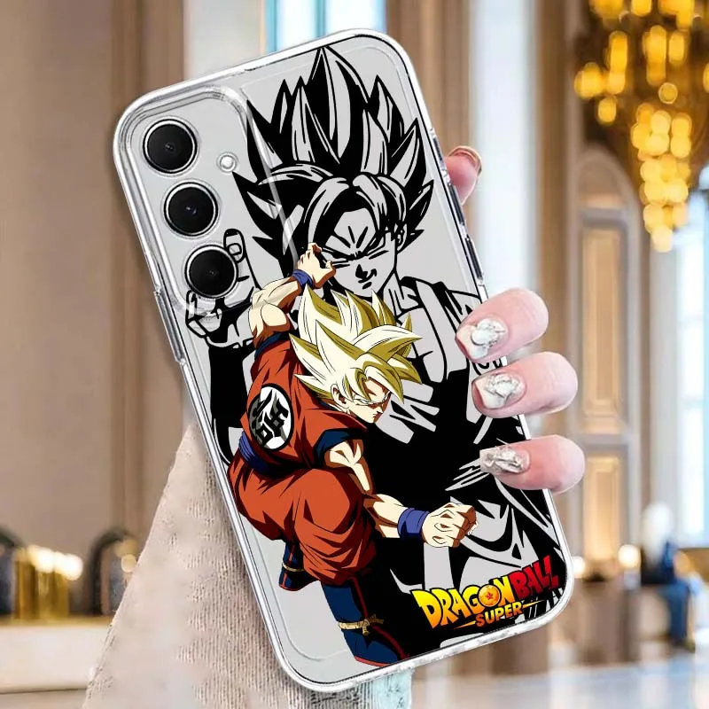 لعبة دراغون بول سون جوكو قضية الهاتف لسامسونج غالاكسي A73 A72 A71 A55 A54 A53 A52 A51 A33 A25 A22 A15 A14 A05 بولي TPU شفافة