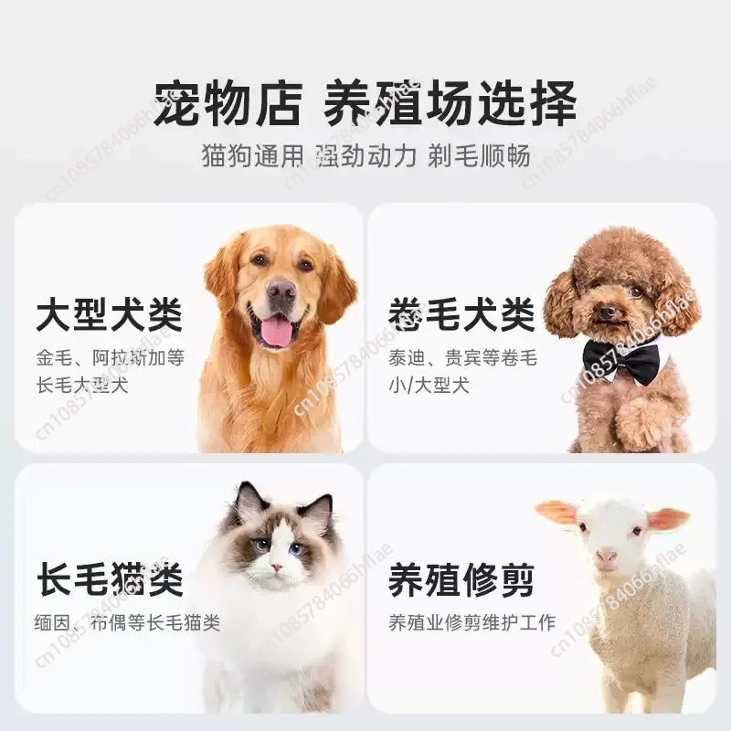 Shernbao Wireless Pet Grooming Kit, Adjustable Speed Low Noise Dog Dryer & Large Power Hair Clipper for Puppies - view 4