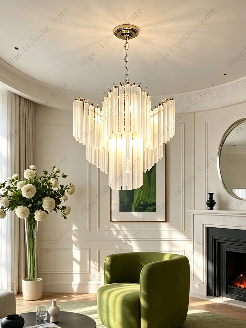 Dining Room Elegant Luxury White Chrome Gold Chandeliers, Upgrade Your Living Room Vintage Lights Suspension Luminaire Lustres