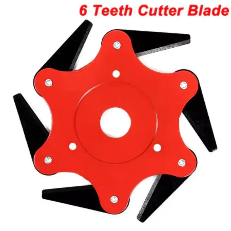 ★6-Blade Lawn Mower Cutter Head Universal Multi-Purpose Brush Cutter Attachment For Grass & Weeds Fits Most Trimmers