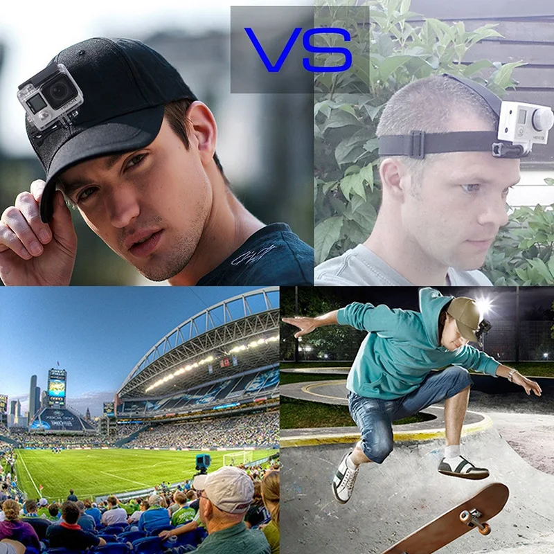 Go Pro 12 7 Canvas Baseball Hat J-Hook Buckle Mount Scew Cap For Gopro Hero 11 9 Dji Osmo Sjcam Insta360 Eken Camera Accessories