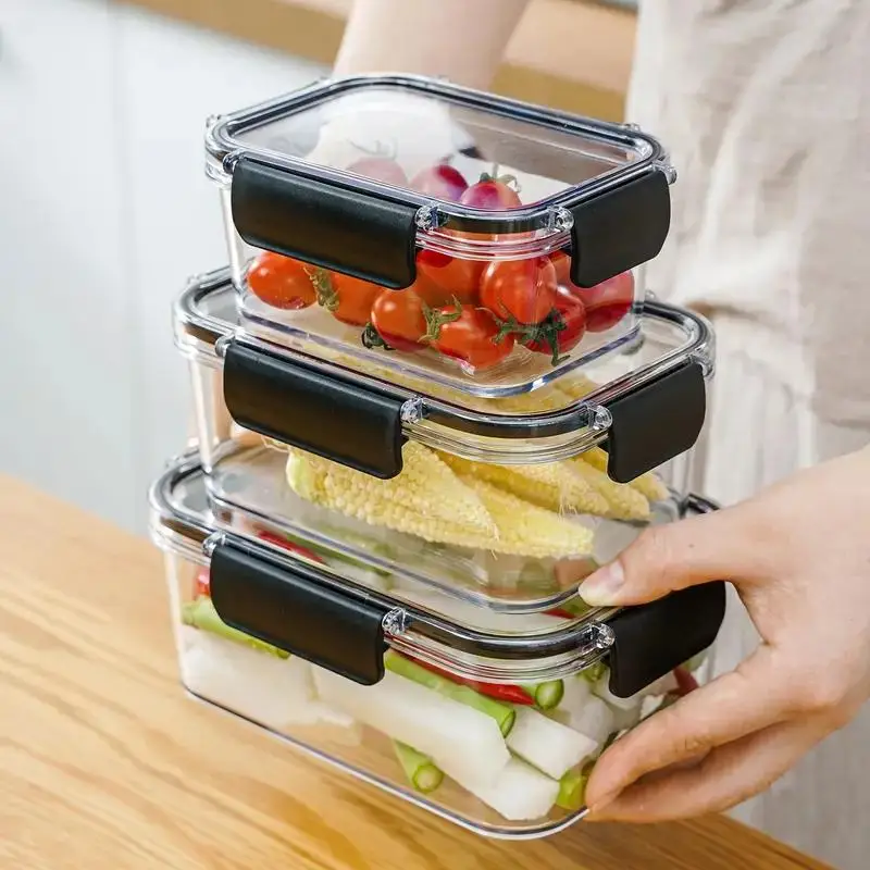 

1 Piece Food Grade Storage Box with Lid Freezer Seal Box, Nut and Fruit Food Jar for Kitchen Storage Accessories