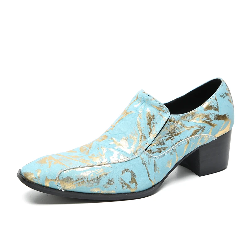 Herren-Slipper im italienischen Stil mit Krokodilmuster, hoher Absatzhöhe, aus echtem Leder, luxuriöse, formelle Schuhe für Geschäftstermine und festliche Anlässe. – Detail 22