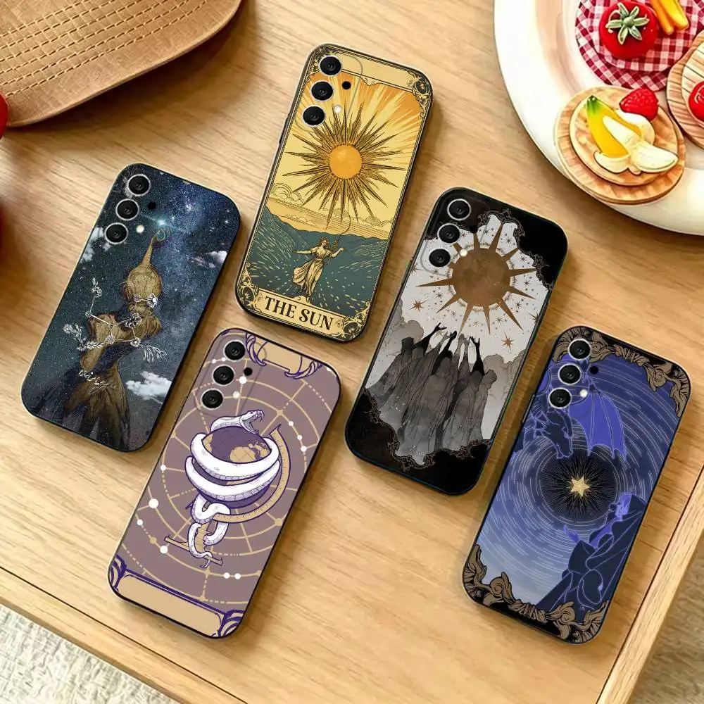 Tarotreading-j Shockproof Black Cell Phone Cover, Fit for Samsung S20,S21,S22,S23,S24,S25,S26,Ultra,Plus,FE,Lite