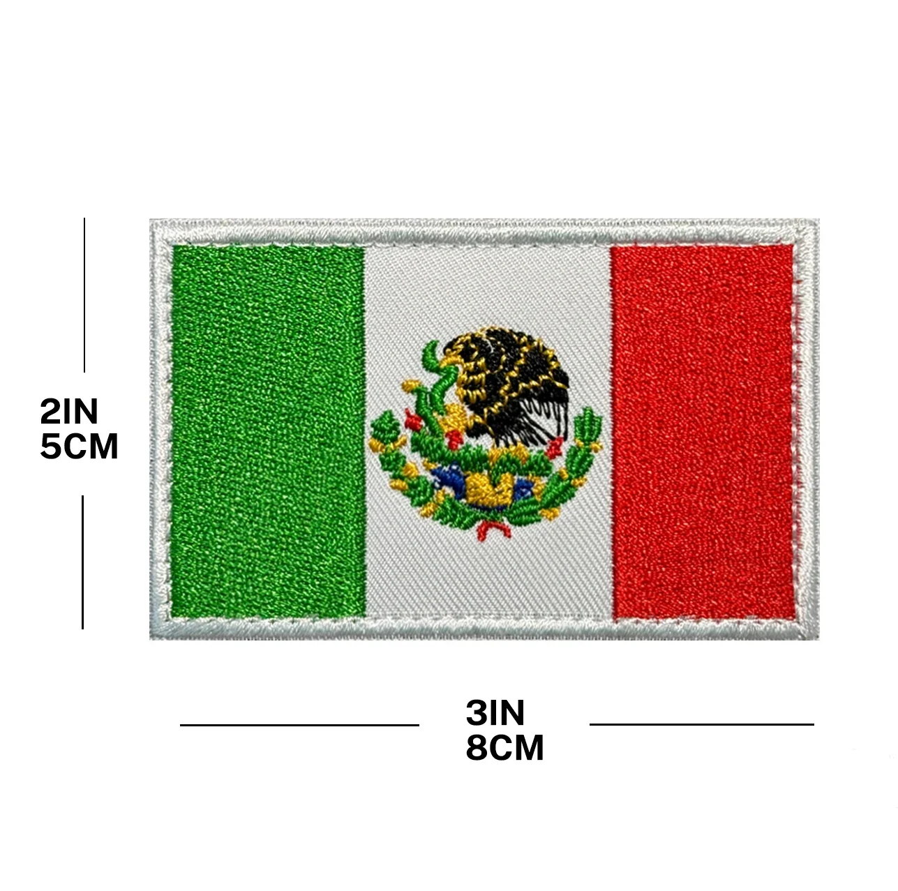 2pcs USA & Mexico Combined Flag Patch, Embroidered Dual-Nation Applique, Iron On/Sew On Emblem