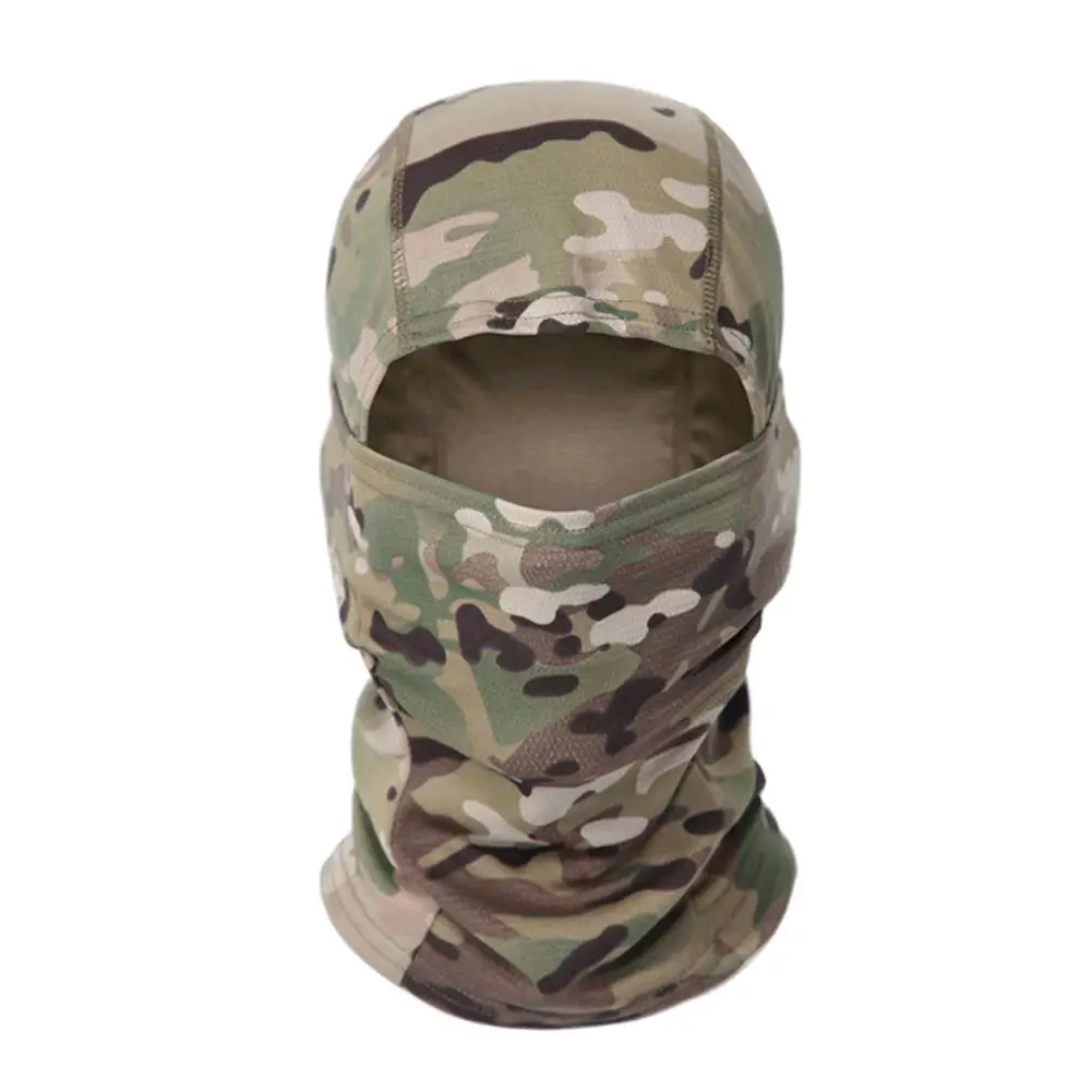 Taktik Balaclava tam yüz maskesi açık yürüyüş bisiklet kamp Camo maske bisiklet için golf sopası kılıfı çabuk kuruyan nefes skar A6N3