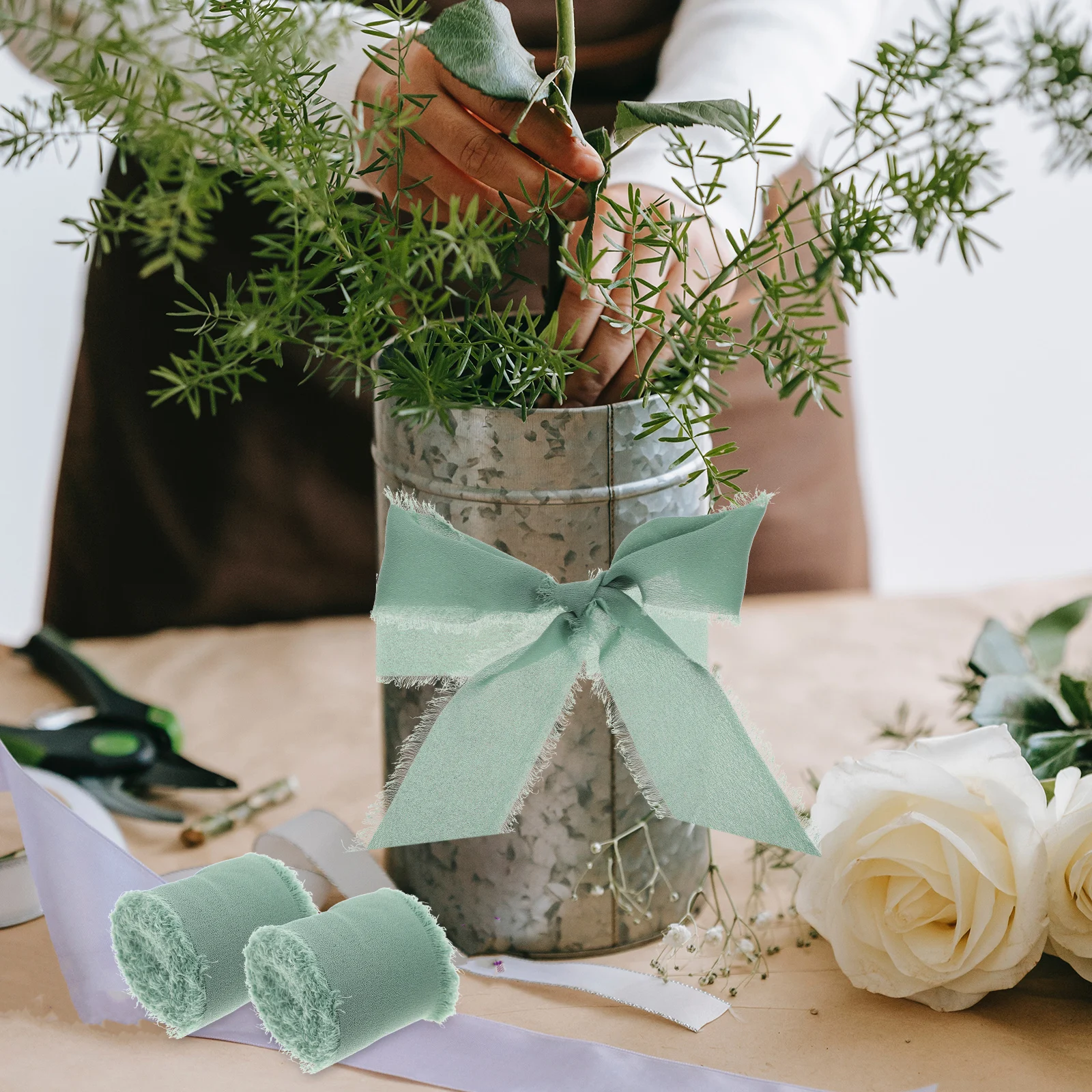 

3 Pcs Unique Fringe Ribbons Comfortable Touch Gift Wrapping Bouquets Festival Decor