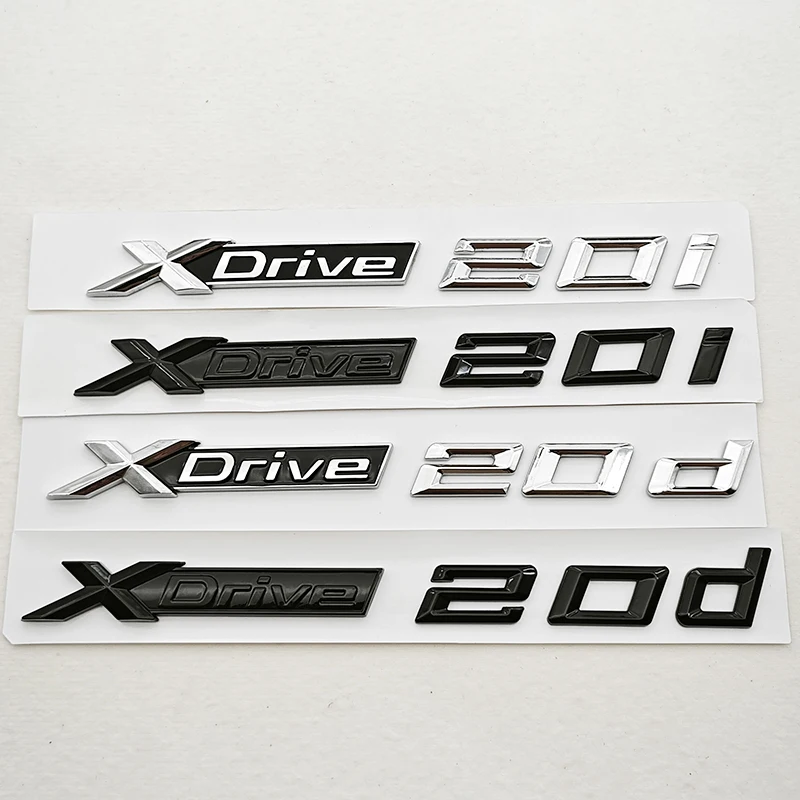 

3D ABS Car Letters Logo XDrive 20d X Drive 20i Emblem Rear Trunk Side Fender Badge for X1 X2 X3 X4 X5 Accessories