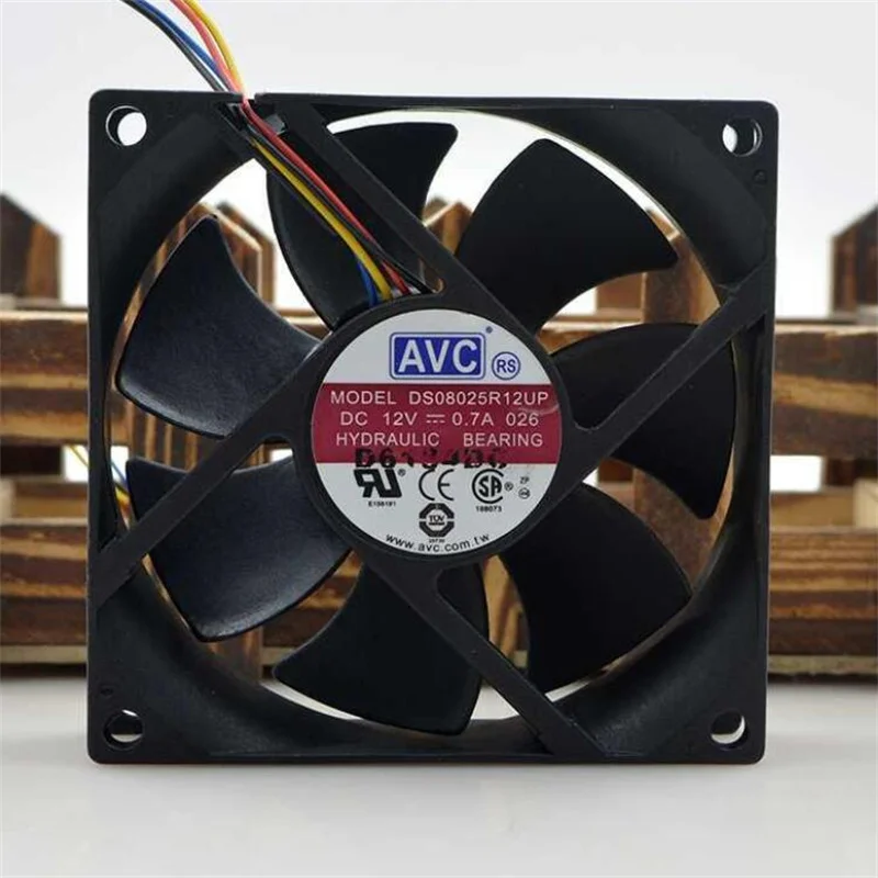 Wholesale fan: original 8025 12V 0.7A DS08025R12UP 8CM PWM four-wire intelligent speed control cooling fan