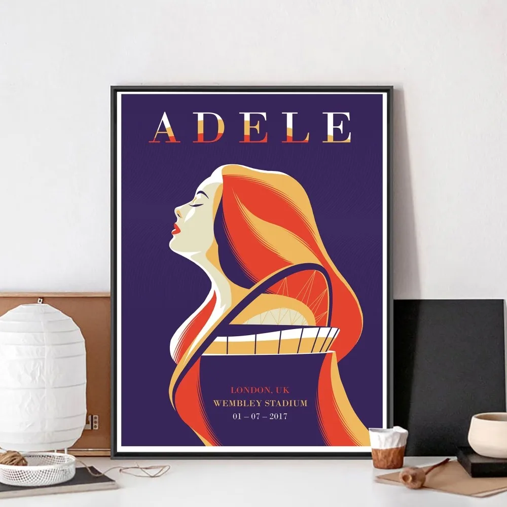 Singer AdeleSinger Adele Poster No Framed Poster Kraft Club Bar Paper Vintage Poster Wall Art Painting Bedroom Study Stickers