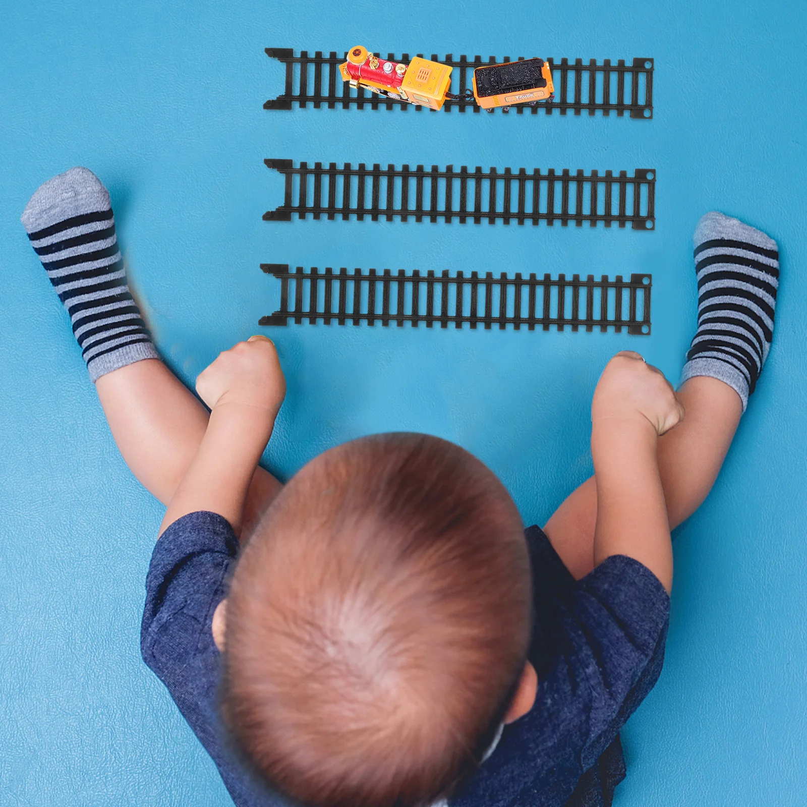 

5Pcs High Speed Train Track Set Realistic Electric Railway System Child Educational Play Plastic Replacement Track Expansion