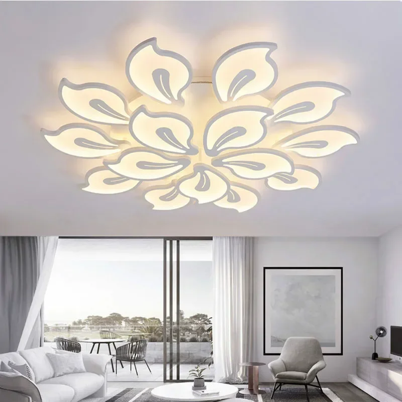 

Large Modern Led Ceiling Lights For Living Room Bedroom Dining Room Fixtures White Finished Acrylic Ceiling Lamp Led Lutres