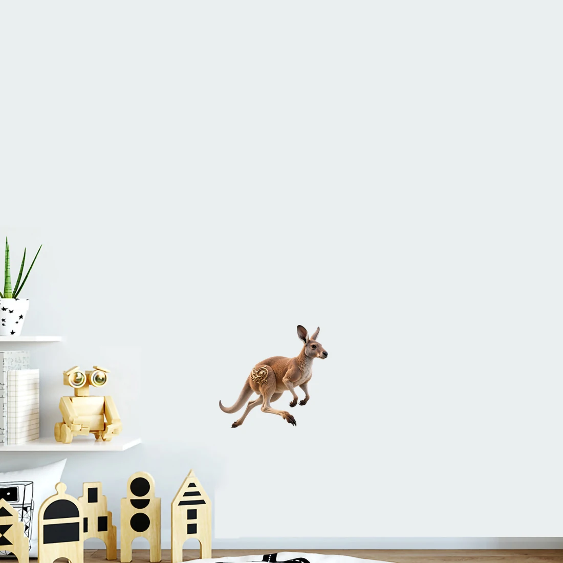 Three Ratels CEE5 Funny Strong Kangaroo Animal Wall Stickers for Home Decoration iPad decals Car Stickers Waterproof