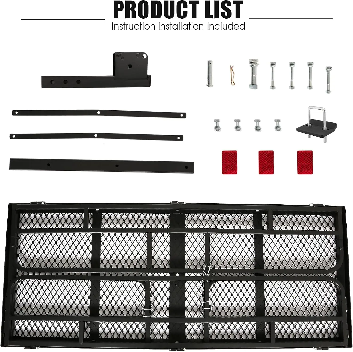 Fixation d'attelage pliante Cargo Electrolux avec côté haut, récepteur 2 ", 60x24x14", R64, camion, SUV, camionnette, capacité artérielle 500