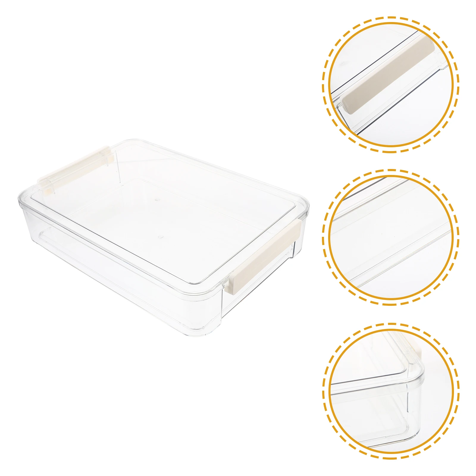 

Test Paper Storage Box Transparent PP Large Capacity File Container A4 Document Organizer Plastic Case With Lid Office Use