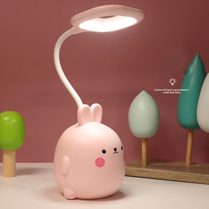 Luz de noche LED USB para bebé y conejo, bonita lámpara de dibujos animados recargable para el hogar y dormitorio, regalo de Navidad, DC 5V