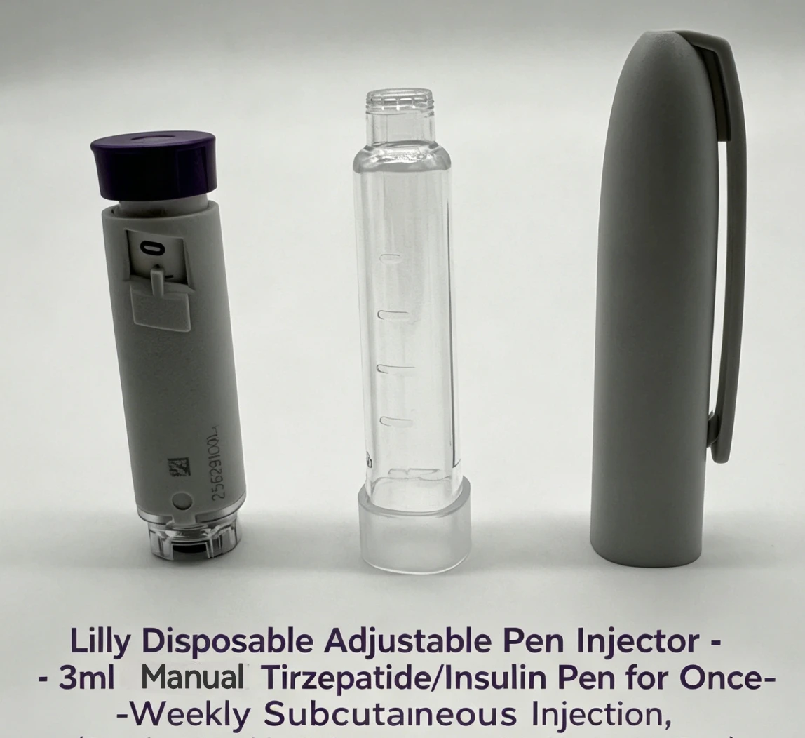 Lilly Disposable Tirzepatide/Peptide/Insulin Empty Pen Injector-weight loss–3ml Adjustable Pen for Weekly Subcutaneous Injection