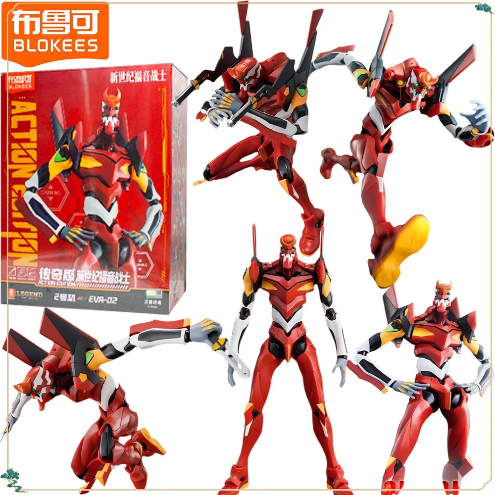 

New Blokees Neon Genesis Evangelion Action Figures Creative Cartoon Unique Design Decoration Model Toys Festival Gifts in Stock