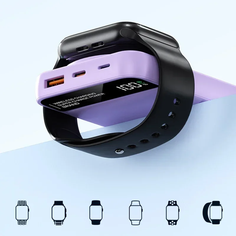 VIVO 50000mAh 22.5W بنك الطاقة المغناطيسي اللاسلكي شحن سريع PowerBank بطارية خارجية محمولة لساعة iPhone Android