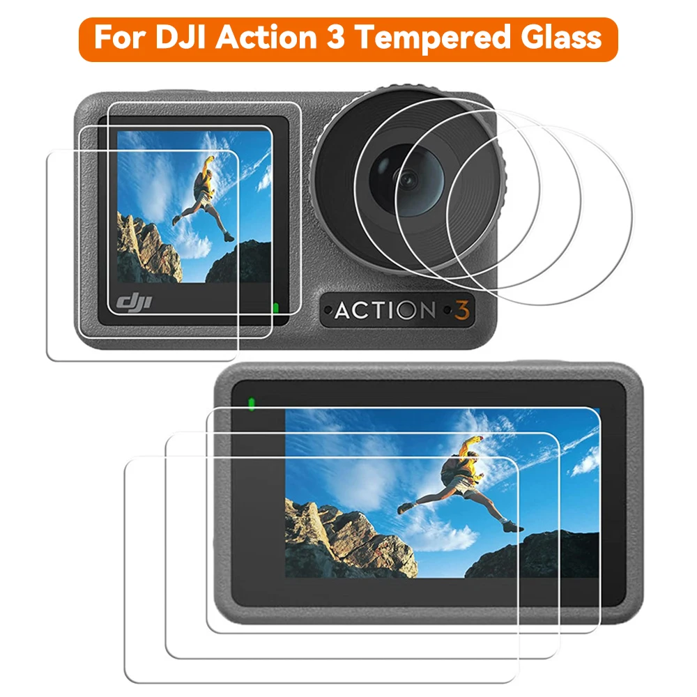 

Tempered Glass Screen Protector For DJI Action 3 Lens Protection Protective Film for DJI OSMO Action 3 Camera Accessories