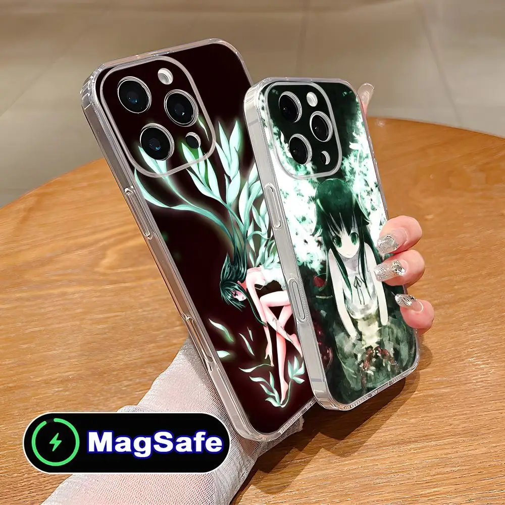 Saya no Uta حافظة هاتف محمول لهاتف آيفون 17 16 15 14 13 12 11 Air Pro Max Plus Mini Magsafe غطاء ملون شفاف جميل