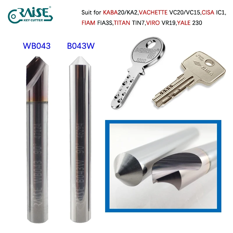 

WB043 B043W 1.0mm 90 degrees Carbide Dimple Cutter Tracer Compatible with KEYLINE 303/304/305 PUNTO T-REX T-REX ADVANCE