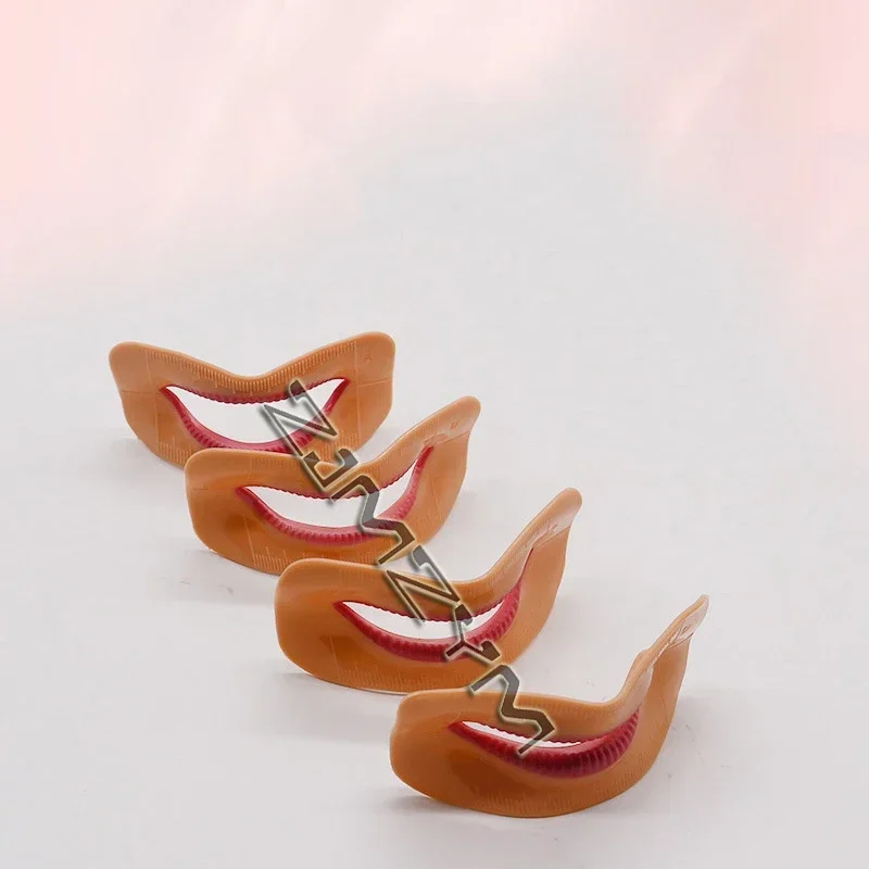 مختبر تجميل الأسنان ، فحص الشفاه ، ترتيب الأسنان ، تأثير الوهم الداخلي ، شكل فم مختلف ، 4 *