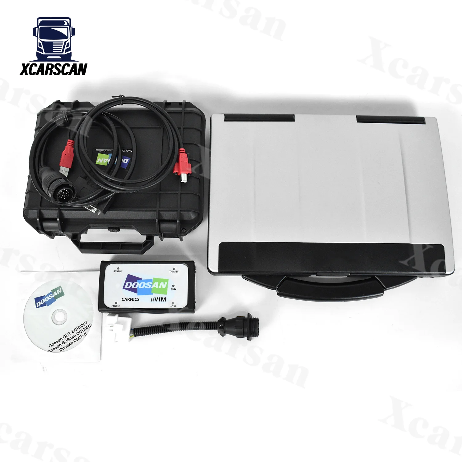 For Doosan Diagnostic Tool CF53 Laptop DOOSAN uvim Engine Fault Detector DDT SCR DPF DCU ECU Excavator Forklift Scanner Tool