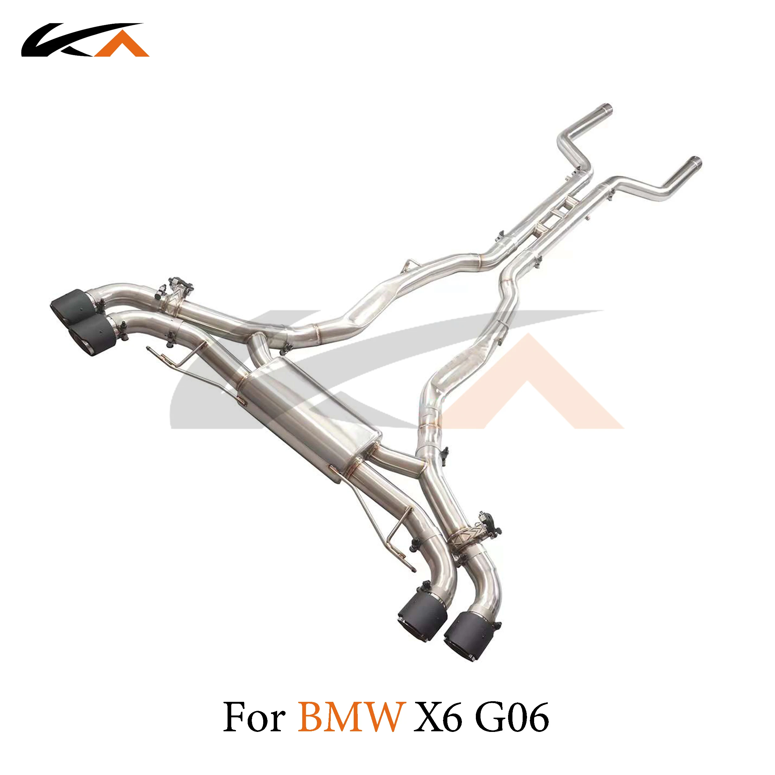 KA Tuning exhaust system stainless steel catback for BMW X5 X6 G06 4.4T performance parts muffler valve sport sounds