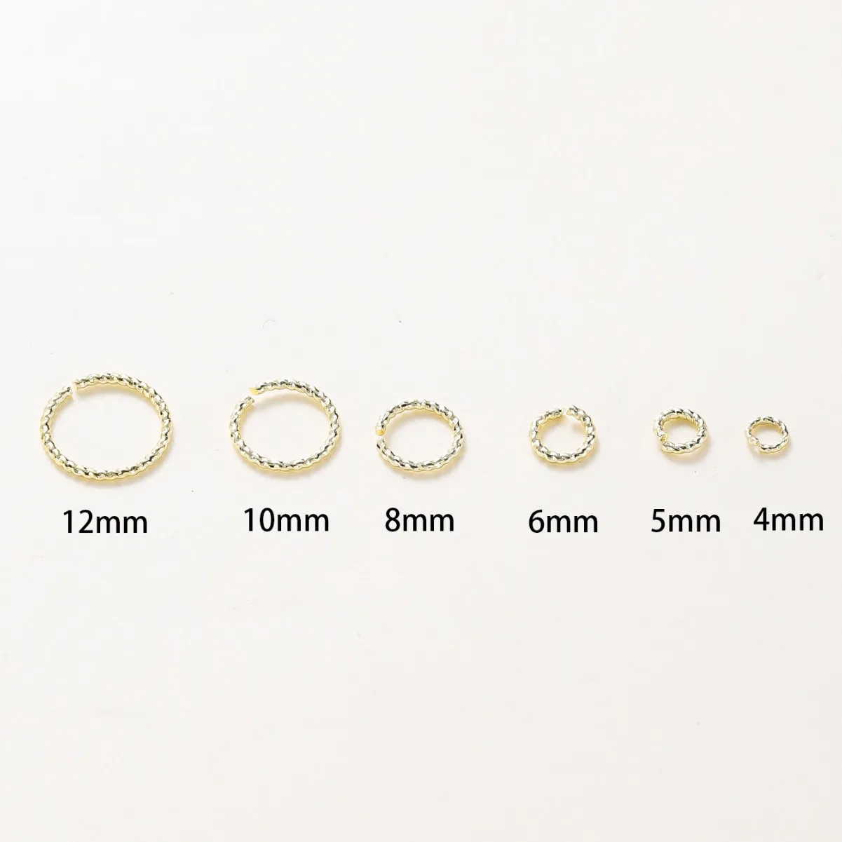 50pcs Hot Sale 18K Flat Ring Thread Ring Diy Hand String Open Ring 14K Fried Dough Twists Ring Pendant Accessories Wholesale