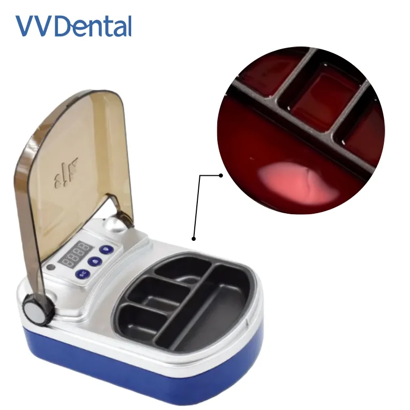 Portable B-Style Dental Digital Wax Pot Dental Lab Equipment Wax Heater Pot 4-slot Paraffin Melting Dental Laboratory Equipment