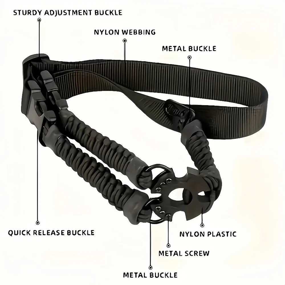Taktischer Einpunkt-Schulterriemen aus Nylon-Gurtband, Paracord-Mehrzweck-Gewehrriemen, Langlebiger Verstellbarer Schrotflintengurt für die Jagd – Detail 2