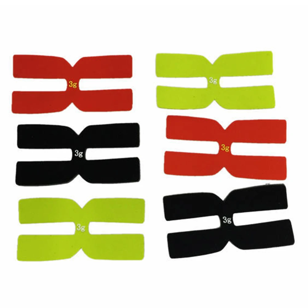 6pcs Tennis Racket Weighted Sheet Silicone Wear-resistant H-shaped Balance Plate Tennis Training Aids Accessories